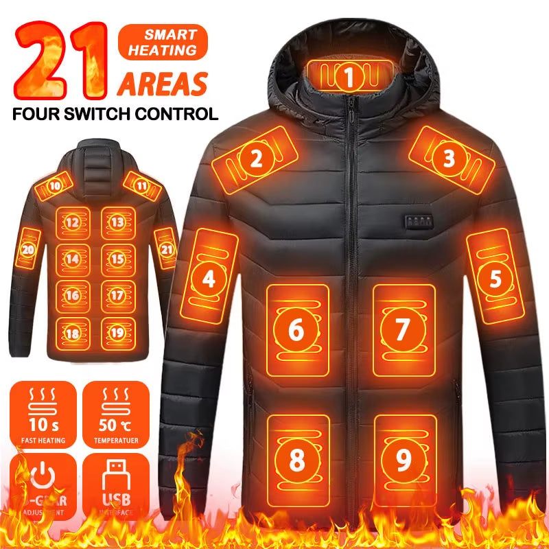 9/19 Areas Heated Jacket - Unisex USB Heating Vest for Outdoor Activities This Winter