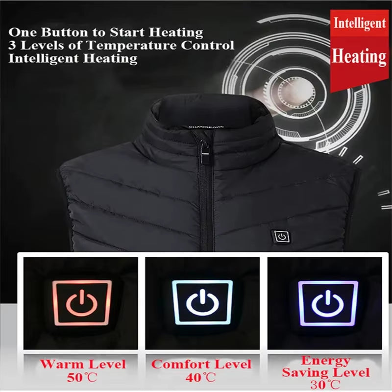 9/19 Areas Heated Jacket - Unisex USB Heating Vest for Outdoor Activities This Winter